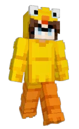gold and amber Minecraft skin — Slim model — first worn by Aspinter