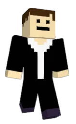 black and peach Minecraft skin — Classic model