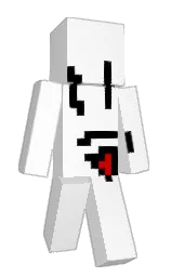 white and black Minecraft skin — Classic model