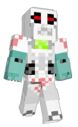 white and mercury Minecraft skin — Classic model — first worn by GreenSenior