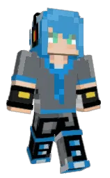nevada and blue charcoal Minecraft skin — Classic model