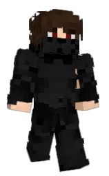 black and cod gray Minecraft skin — Classic model