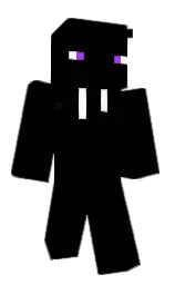 black and electric violet Minecraft skin — Classic model