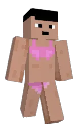 old rose and black Minecraft skin — Classic model