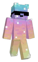 black and calico Minecraft skin — Slim model — first worn by Dushkinn