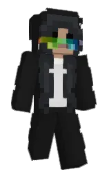 jeennie's Minecraft skin wearing the Purple Heart cape