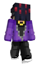 royal purple and cod gray Minecraft skin — Slim model — first worn by InParrot