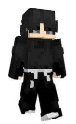 black and cod gray Minecraft skin — Slim model