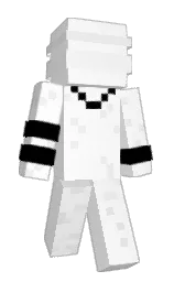 white and black Minecraft skin — Slim model