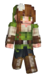 black and crete Minecraft skin — Slim model