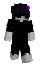 black and silver Minecraft skin — Slim model — first worn by Xenyria