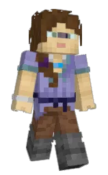 metallic bronze and lavender purple Minecraft skin — Classic model