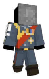 blue bayoux and black Minecraft skin — Classic model