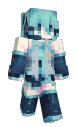 fountain blue and cloud burst Minecraft skin — Slim model — first worn by Virtucom9