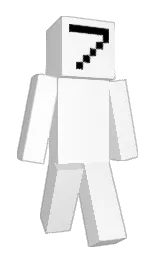 white and black Minecraft skin — Classic model
