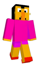 hollywood cerise and selective yellow Minecraft skin — Classic model
