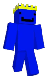 blue and yellow Minecraft skin — Classic model