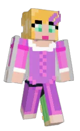 white and persian pink Minecraft skin — Slim model — first worn by lunababy123