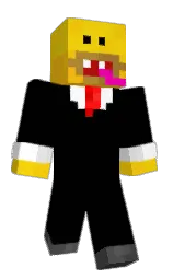black and ripe lemon Minecraft skin — Classic model — first worn by L0RD_BARAN0V