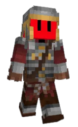 red and dove gray Minecraft skin — Classic model — first worn by _REMAN