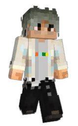 white rock and cod gray Minecraft skin — Slim model — first worn by dgbladee