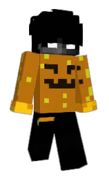 black and pumpkin skin Minecraft skin — Slim model — first worn by PIKAPIKA191