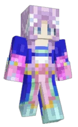 royal blue and french lilac Minecraft skin — Slim model — first worn by jainanly