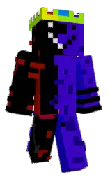 black and dark blue Minecraft skin — Classic model