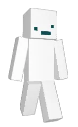 white and deep sea green Minecraft skin — Slim model
