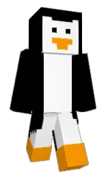 black and white Minecraft skin — Classic model