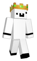 white and black Minecraft skin — Classic model — first worn by DrfunNy83