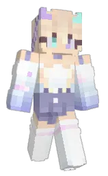 ItzHopeOmg's Minecraft skin wearing the Purple Heart cape