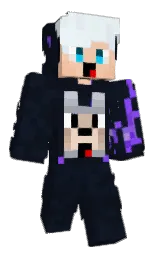 ZeeDK's Minecraft skin wearing the Purple Heart cape