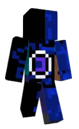 black and catalina blue Minecraft skin — Classic model — first worn by jj331
