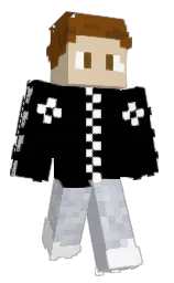 black and white Minecraft skin — Classic model