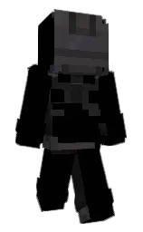 black and cod gray Minecraft skin — Slim model