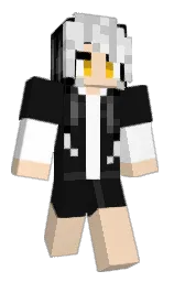 white and cod gray Minecraft skin — Classic model — first worn by Kimi_catwolf