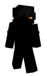 black and cod gray Minecraft skin — Slim model