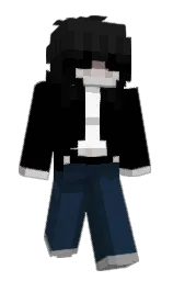 black and cod gray Minecraft skin — Slim model