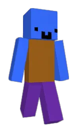 dodger blue and purple heart Minecraft skin — Slim model — first worn by marszXd