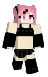 black and champagne Minecraft skin — Slim model