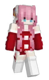 white and tamarillo Minecraft skin — Slim model