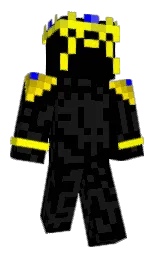 black and cod gray Minecraft skin — Classic model