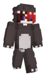 dinomidnight's Minecraft skin wearing the Purple Heart cape