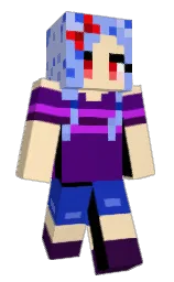 dairy cream and tropical blue Minecraft skin — Classic model