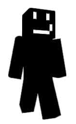 black and white Minecraft skin — Classic model — first worn by LORANDO122