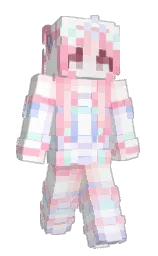 white and magnolia Minecraft skin — Slim model — first worn by Nymphlexx