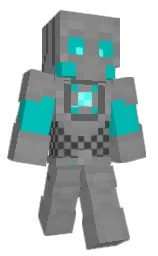 robin's egg blue and gray Minecraft skin — Classic model — first worn by Stigab