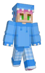 malibu and cornflower blue Minecraft skin — Classic model — first worn by GAM3R_L0U