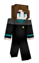 black and cod gray Minecraft skin — Slim model — first worn by Ymixle